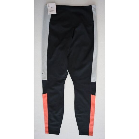 Nike One DD4574-011 Women's Sz S Colorblocked DRI-FIT Mid-Rise 7/8 Leggings - Picture 1 of 9